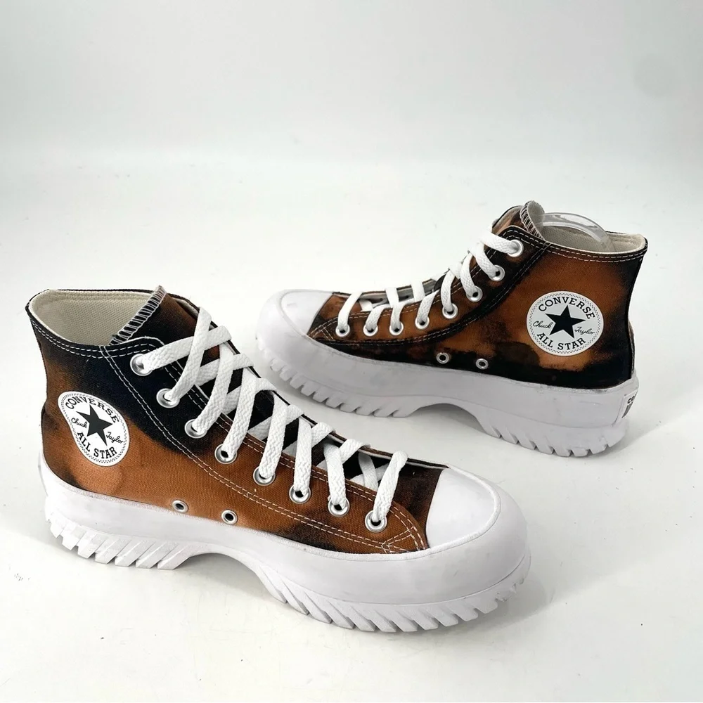 Converse Chuck Taylor All Star Lugged 2.0 High Black Bleached Tie Dye Sneaker